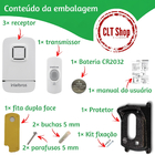 Campainha Sem Fio Para 3 Pontos Longo Alcance Com Protetor