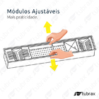 Canal Calha Organizador Úmida De Cozinha Preto Aço Inox 304 C
