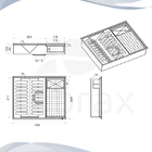 Canal Organizador Calha Úmida Escorredor 50 X 40 Inox Tubrax