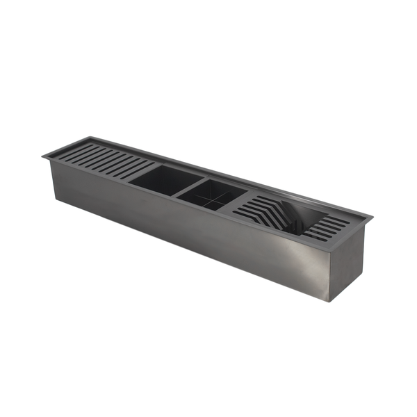 Canal Organizador Escorredor Inox Embutido 89x16