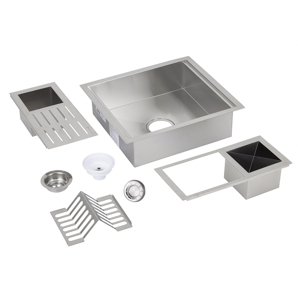 Canal Úmido De Embutir Quadratino 450 500x450mm Com Acessórios Debacco