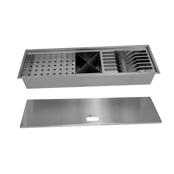 Canal Úmido Organizador Calha De Cozinha Em Aço Inox 304 C/3