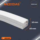 Canaleta Perfil Flexível Para Fita Led 2m Ip68 Sobrepor – Uso
