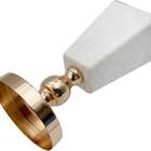 Candelabro Castiçal Decorativo De Marmore E Metal Dourado 18cm