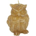 Candles Vela 9x7x7cm Parafina Bege Coruja