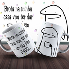 Caneca 325ml Meme Boneco Flork Chá Bem Dado Xícara Cerâmina