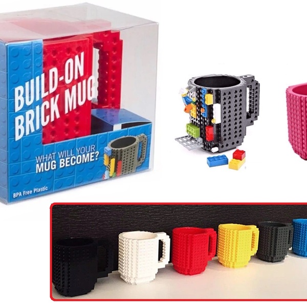Caneca 3d Build-on De Plástico Modelo Bloquinhos De Montar -