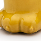 Caneca 3d Pata De Gato 400 Ml Cerâmica Patinha Pet Amarela