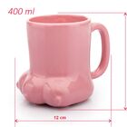 Caneca 3d Pata De Gato 400ml Cerâmica Patinha Rosa Gatinho