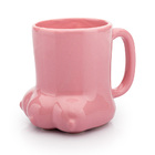 Caneca 3d Pata De Gato 400ml Cerâmica Patinha Rosa Gatinho
