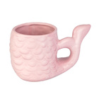 Caneca 3d Sereia Cauda Mermaid Rosa Caneca Cerâmica 450 Ml