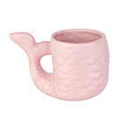 Caneca 3d Sereia Cauda Mermaid Rosa Caneca Cerâmica 450 Ml