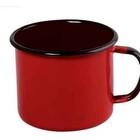 Caneca Aço Esmaltado 10cm 670ml Vermelho Ewel