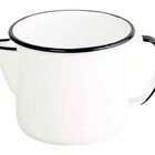 Caneca Aço Esmaltado 12cm 1 Litro Com Bico Branca Ewel