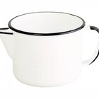 Caneca Aço Esmaltado 12cm 1 Litro Com Bico Branca Ewel