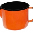 Caneca Aço Esmaltado 12cm 1 Litro Com Bico Laranja Ewel