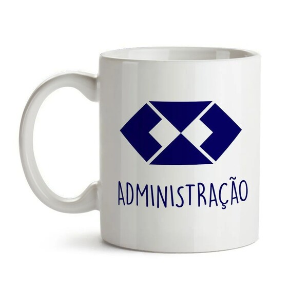 Caneca Administração - Interior E Alça Branca