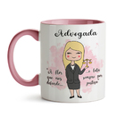 Caneca Advogada Feminina Rosa Cabelo:loiro Liso