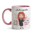 Caneca Advogada Feminina Rosa Cabelo:ruivo