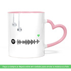 Caneca Alça De Coração Casal Com Música Spotify - Interior E