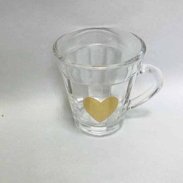 Caneca Americana Coração Dourado Infantil Presente 50ml