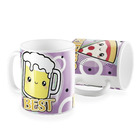 Caneca Amigos Cerveja E Pizza