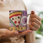 Caneca Amigos Cerveja E Pizza