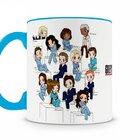 Caneca Anato Personagens Cartoon Azul Claro