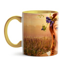 Caneca Anne With An E Borboletas - Interior E Alça Amarelo