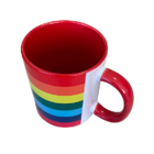 Caneca Arco-íris Não É Segredo Interior Alça Vermelho 325ml
