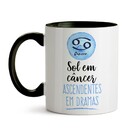 Caneca Astral Meu Signo Cancer - Interior E Alça Preta