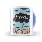 Caneca Atypical Poster - Interior E Alça Azul Claro
