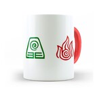 Caneca Avatar Elementos - Interior E Alça Vermelho