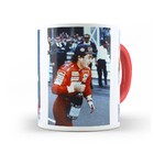Caneca Ayrton Senna - Poster 02 - Interior E Alça Vermelho