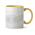 Caneca Baby Yoda Caneca Espelhada Mãe Poderosa Diamante