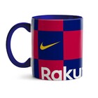 Caneca Barça Xadrez - Interior E Alça Azul Escuro