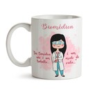 Caneca Biomédica Branca Cabelo:preto Liso