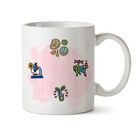 Caneca Biomédica Branca Cabelo:preto Liso