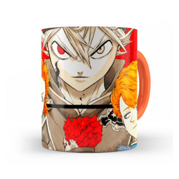 Caneca Black Clover Finral Roulacase - Interior E Alça Laranja
