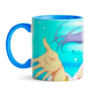 Caneca Black Clover Noelle Fundo Azul - Interior E Alça Azul