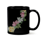Caneca Black Letra Alfabeto Flowers Letra:n