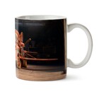 Caneca Black Letra Alfabeto Flowers Letra:v