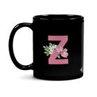 Caneca Black Letra Alfabeto Flowers Letra:z