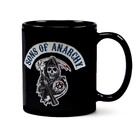 Caneca Black Sons Of Anarchy Logo