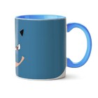 Caneca Blastoise Rosto Pokémon - Interior E Alça Azul Claro