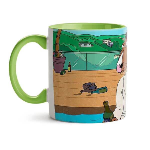 Caneca Bojack Horseman - Interior E Alça Verde Claro