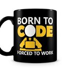 Caneca Born To Code Black