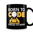 Caneca Born To Code Black