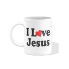 Caneca Branca Café Evangélica Eu Amo Jesus I Love Cristã Top