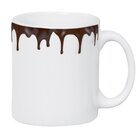 Caneca Branca Chocolate Cerâmica 300ml